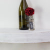 Small Round Wood Floating Wall Shelf - White